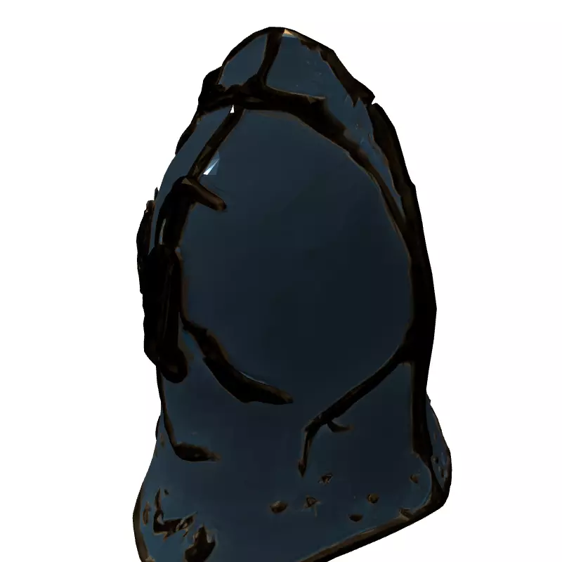 Ornate Fantasy Knight Helmet Low-poly 3D model_5