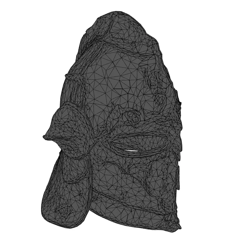 Ornate Fantasy Knight Helmet Low-poly 3D model_1