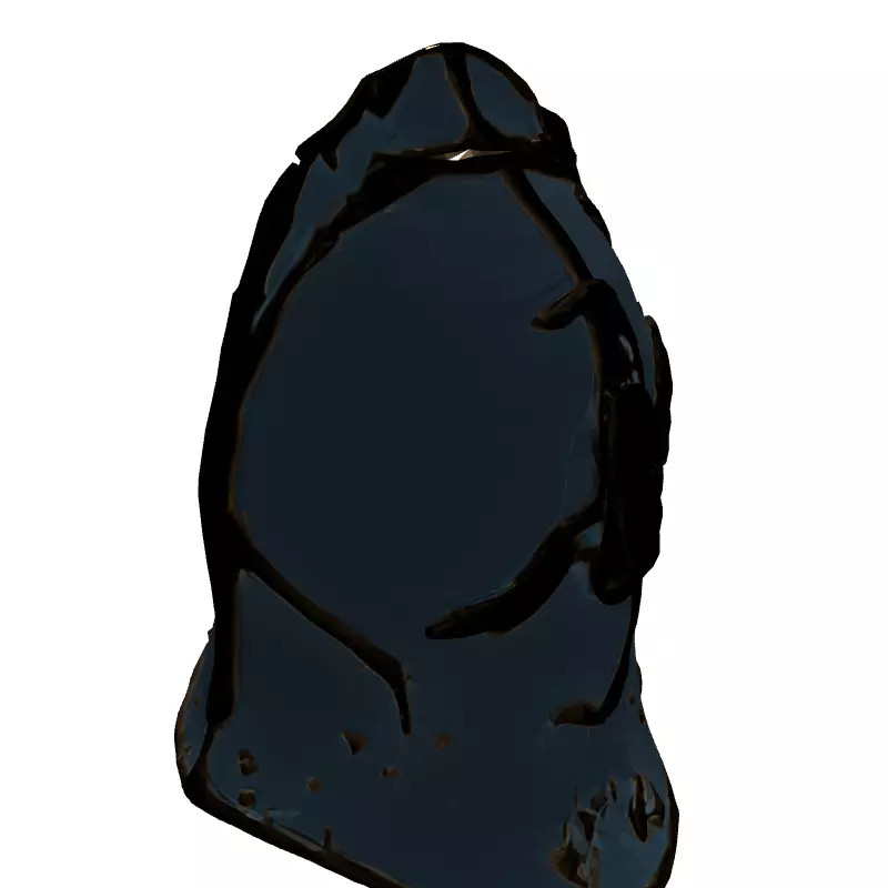 Ornate Fantasy Knight Helmet Low-poly 3D model_6