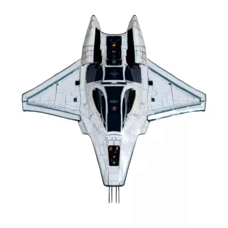 SciFi Starship Interceptor MKI Low-poly 3D model_8