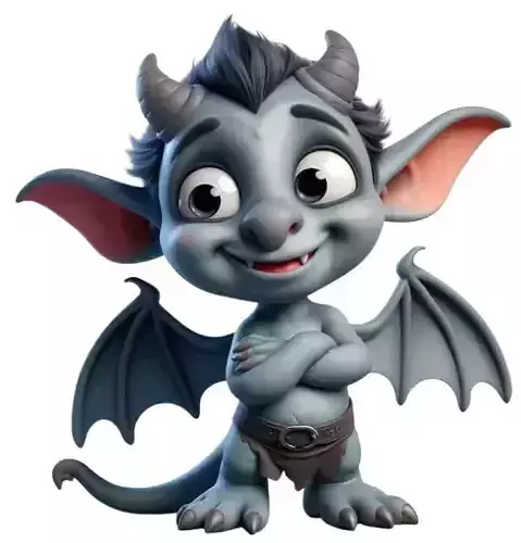 Cute Little Gargoyle Chibi Fantasy