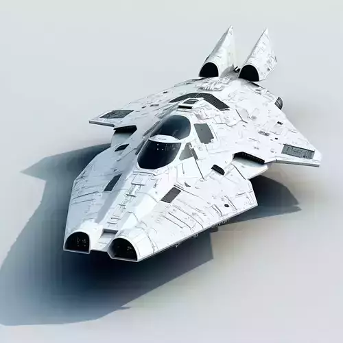 SciFi Starship Explorer MKI Low-poly 3D model