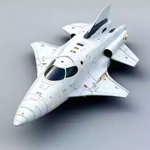 SciFi Starship Explorer White Variant