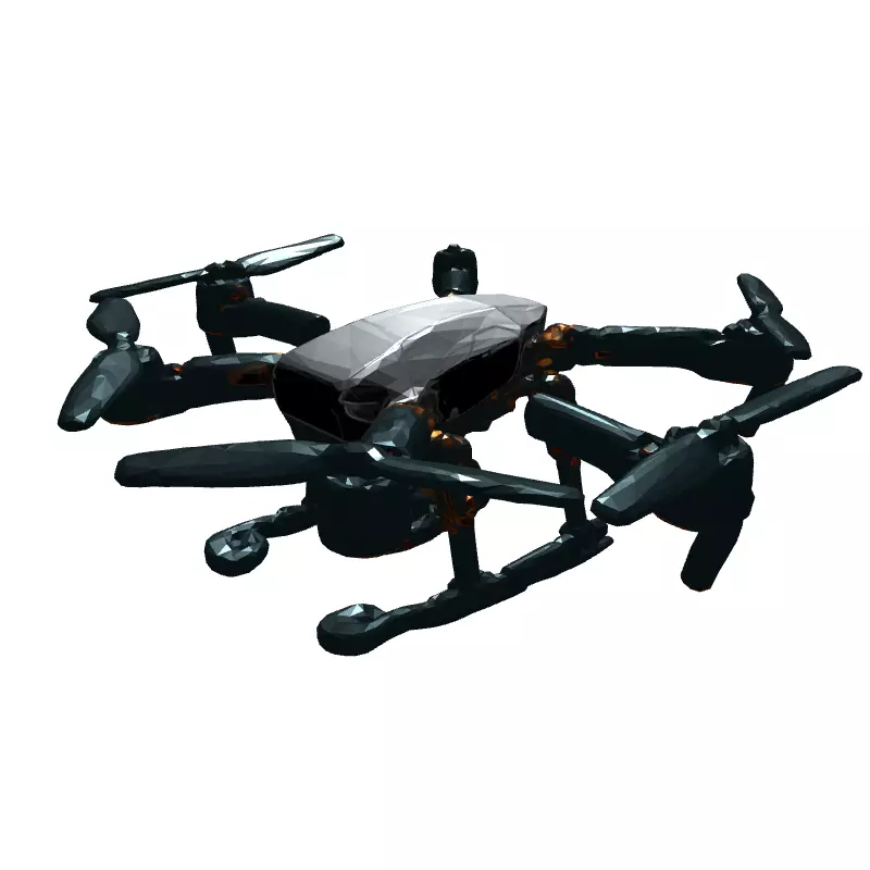 Realistic Quadcopter Drone 3D Model Low-poly 3D model_6