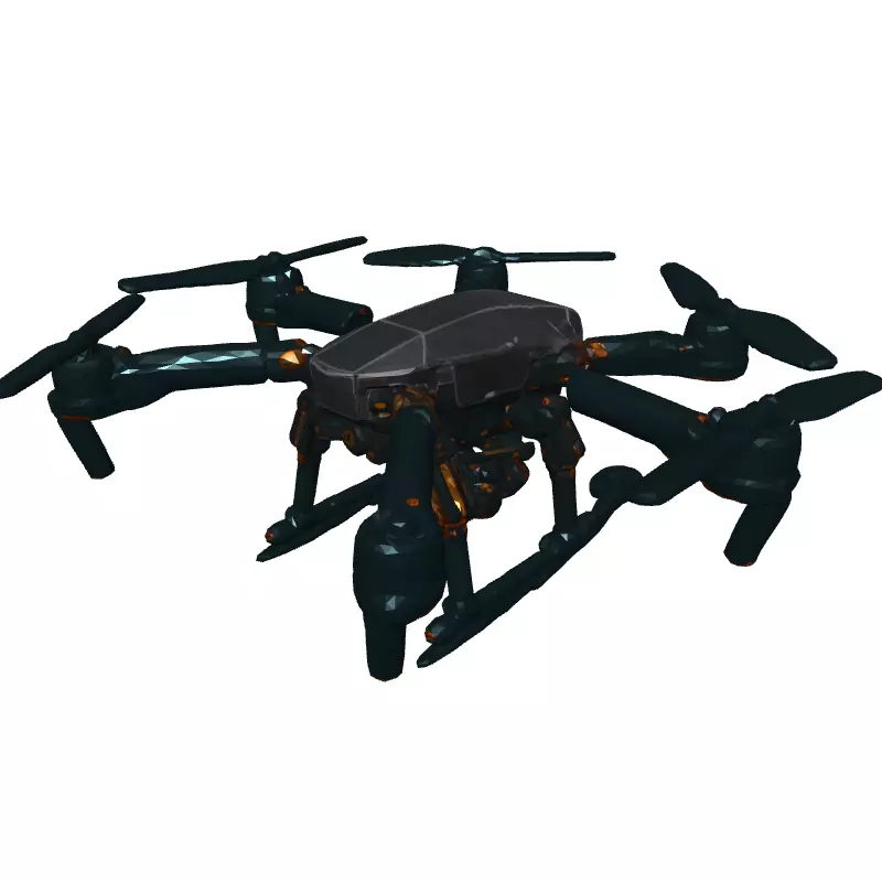 Realistic Quadcopter Drone 3D Model Low-poly 3D model_2