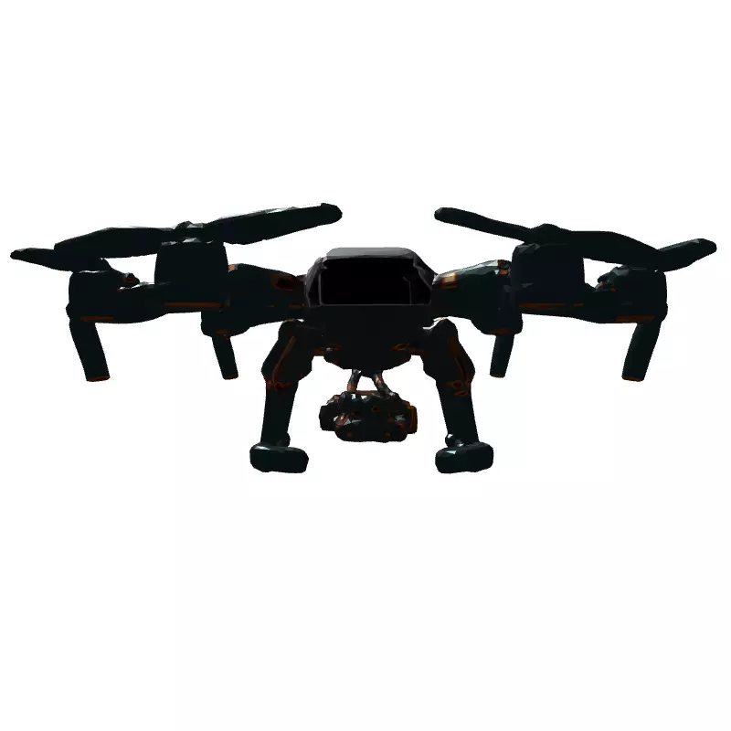 Realistic Quadcopter Drone 3D Model Low-poly 3D model_7