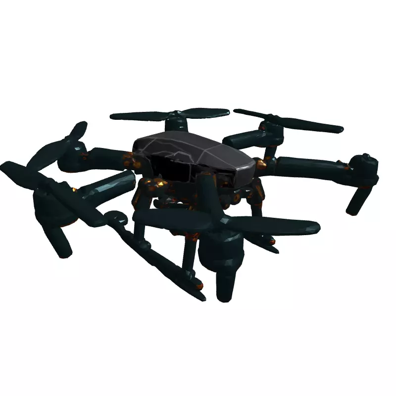 Realistic Quadcopter Drone 3D Model Low-poly 3D model_3