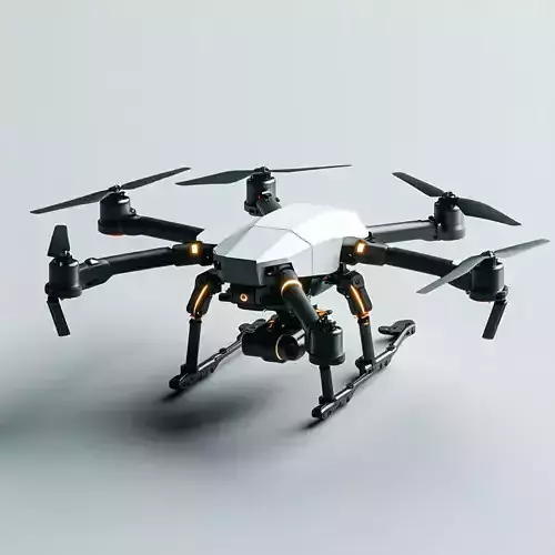 Realistic Quadcopter Drone 3D Model