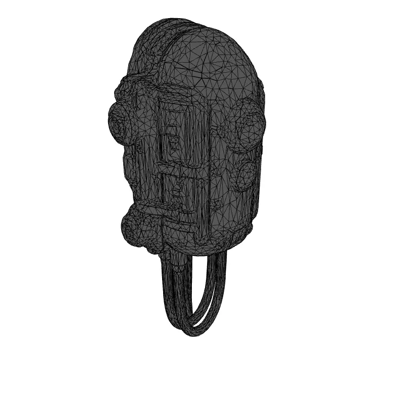 SciFi Floating Robot Drone 3D Model Low-poly 3D model_1