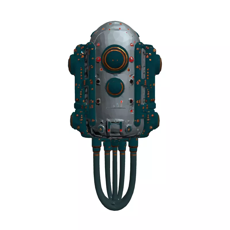 SciFi Floating Robot Drone 3D Model Low-poly 3D model_4