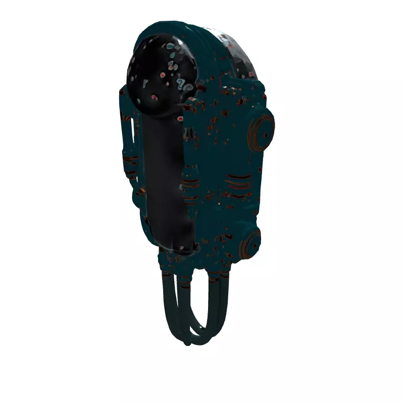 SciFi Floating Robot Drone 3D Model Low-poly 3D model_6