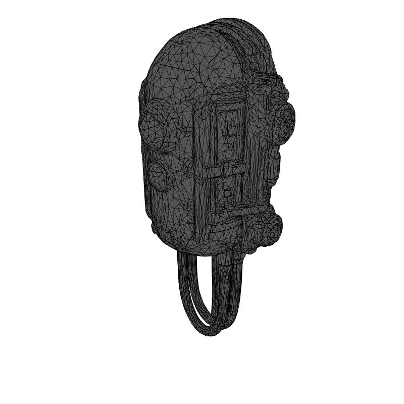 SciFi Floating Robot Drone 3D Model Low-poly 3D model_9