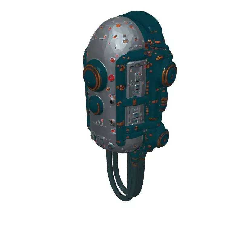 SciFi Floating Robot Drone 3D Model Low-poly 3D model_2