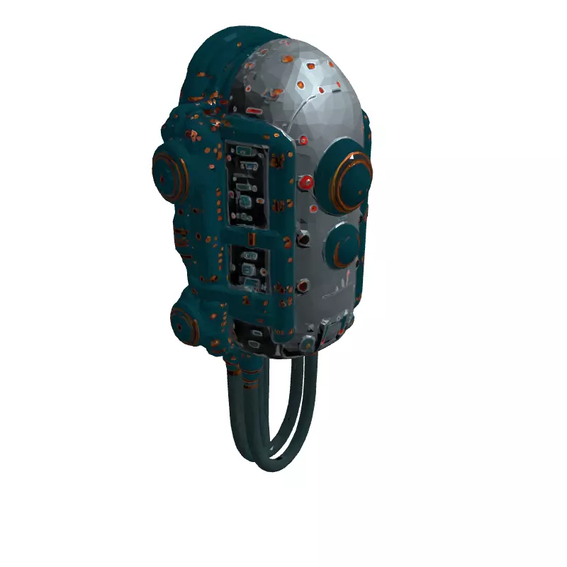 SciFi Floating Robot Drone 3D Model Low-poly 3D model_3