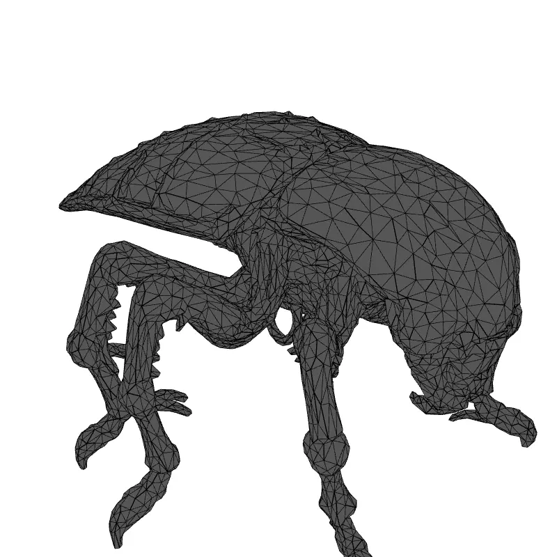 SciFi Robotic Beetle Animated Game Asset Low-poly 3D model_1