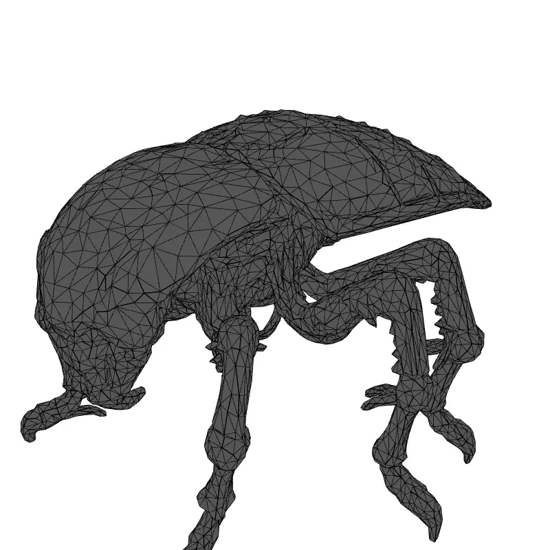 SciFi Robotic Beetle Animated Game Asset Low-poly 3D model_9