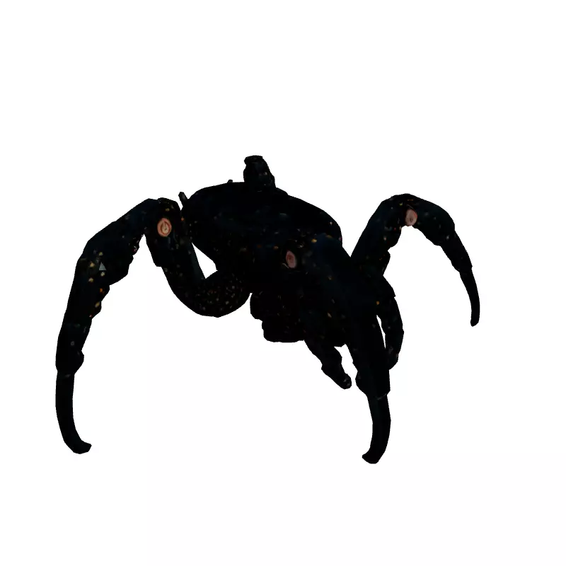 SciFi Mechanical Spider Robot Rigged Low-poly 3D model_3