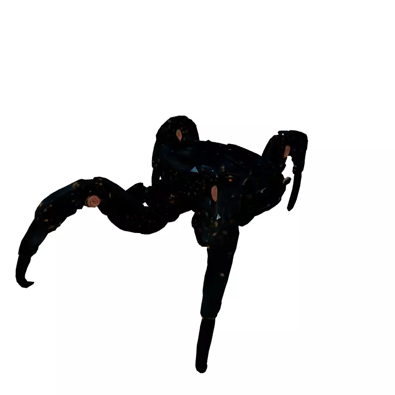 SciFi Mechanical Spider Robot Rigged Low-poly 3D model_5
