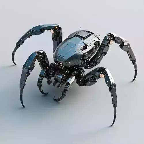 SciFi Mechanical Spider Robot Rigged Low-poly 3D model SciFi Mechanical Spider Robot Rigged Low-poly 3D model