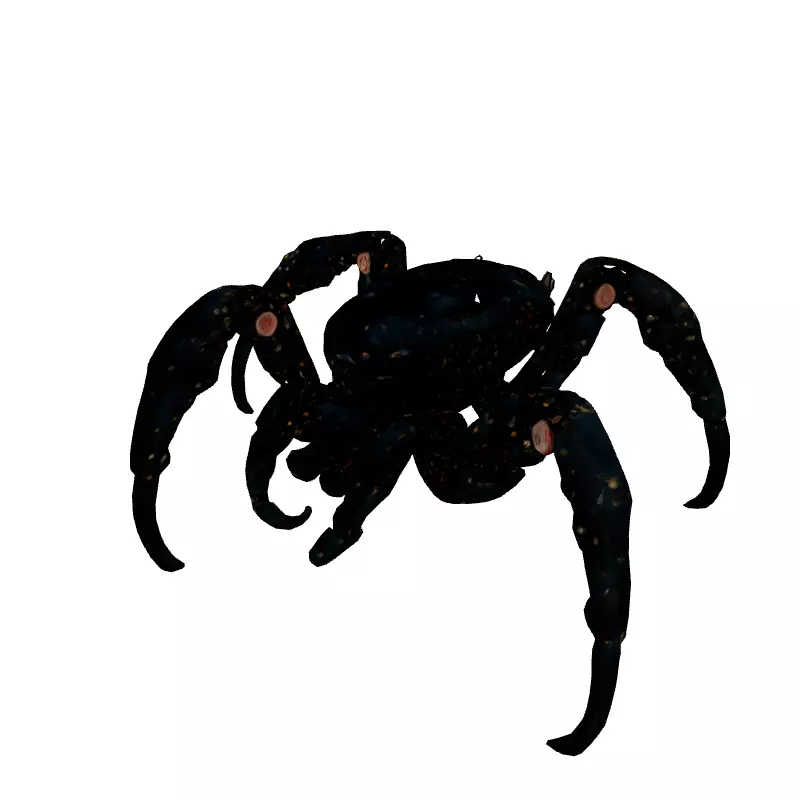 SciFi Mechanical Spider Robot Rigged Low-poly 3D model_2