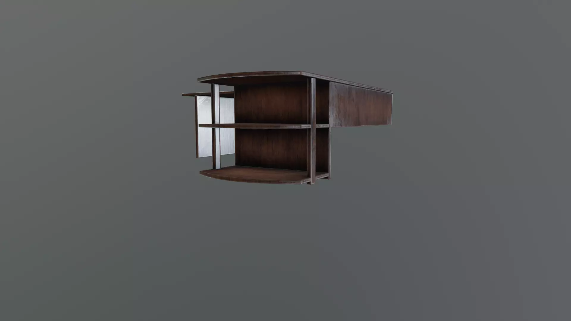 Office Table Low-poly 3D model_6
