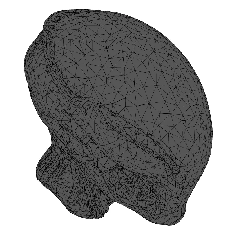 SciFi Alien Helmet with Blue Lights Low-poly 3D model_1