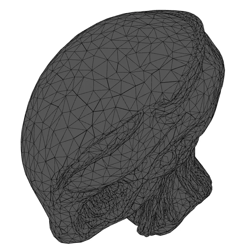 SciFi Alien Helmet with Blue Lights Low-poly 3D model_9