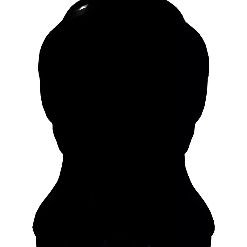 SciFi Alien Helmet with Blue Lights Low-poly 3D model_7