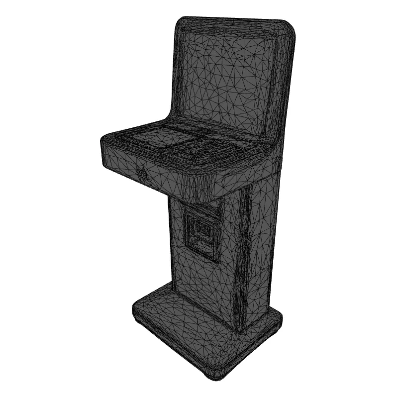 Modern Payment Kiosk 3D Model Low-poly 3D model_9