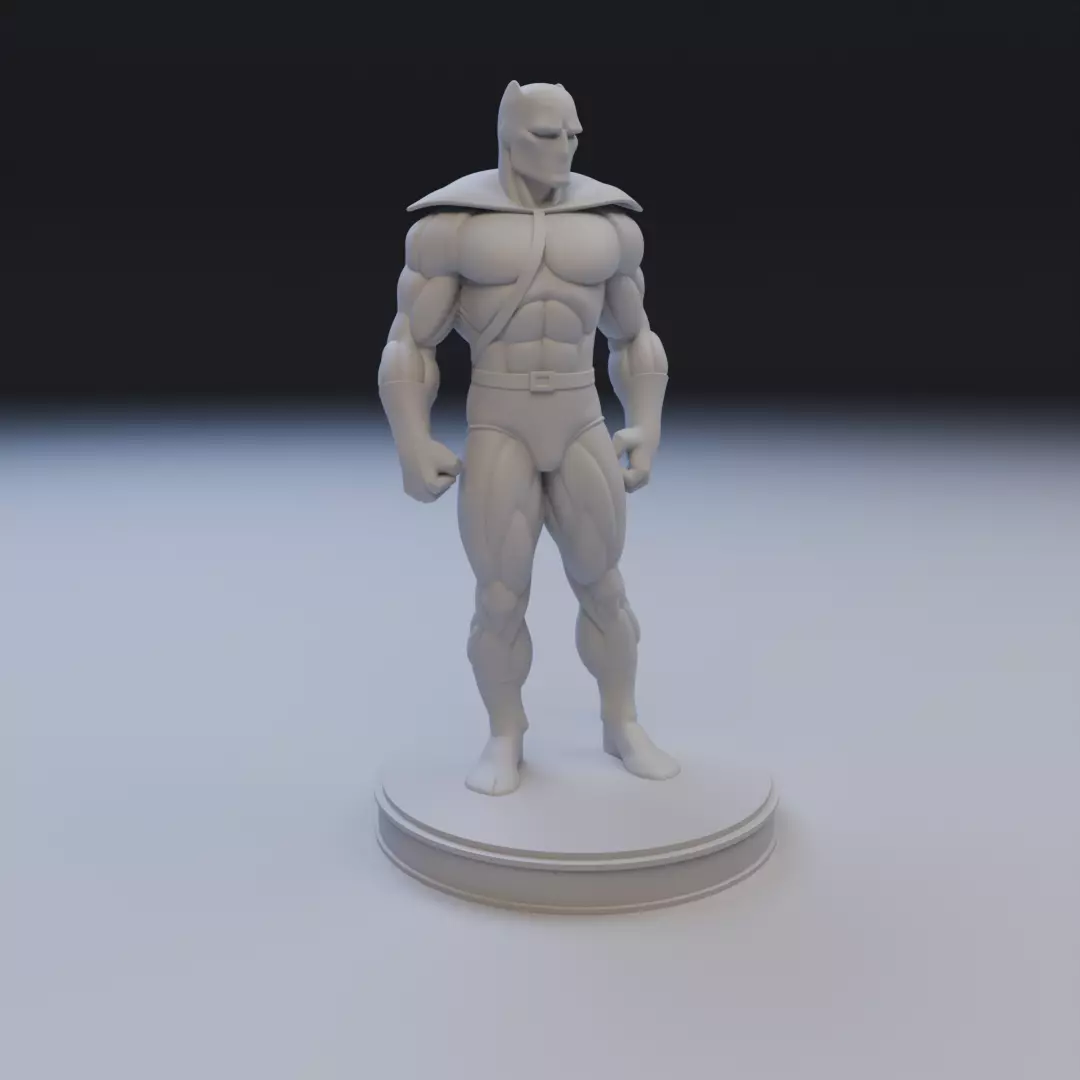black panther classic anime style 3D print model_12