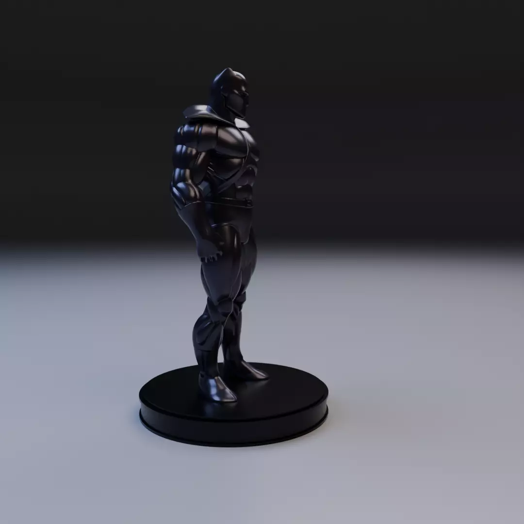 black panther classic anime style 3D print model_1