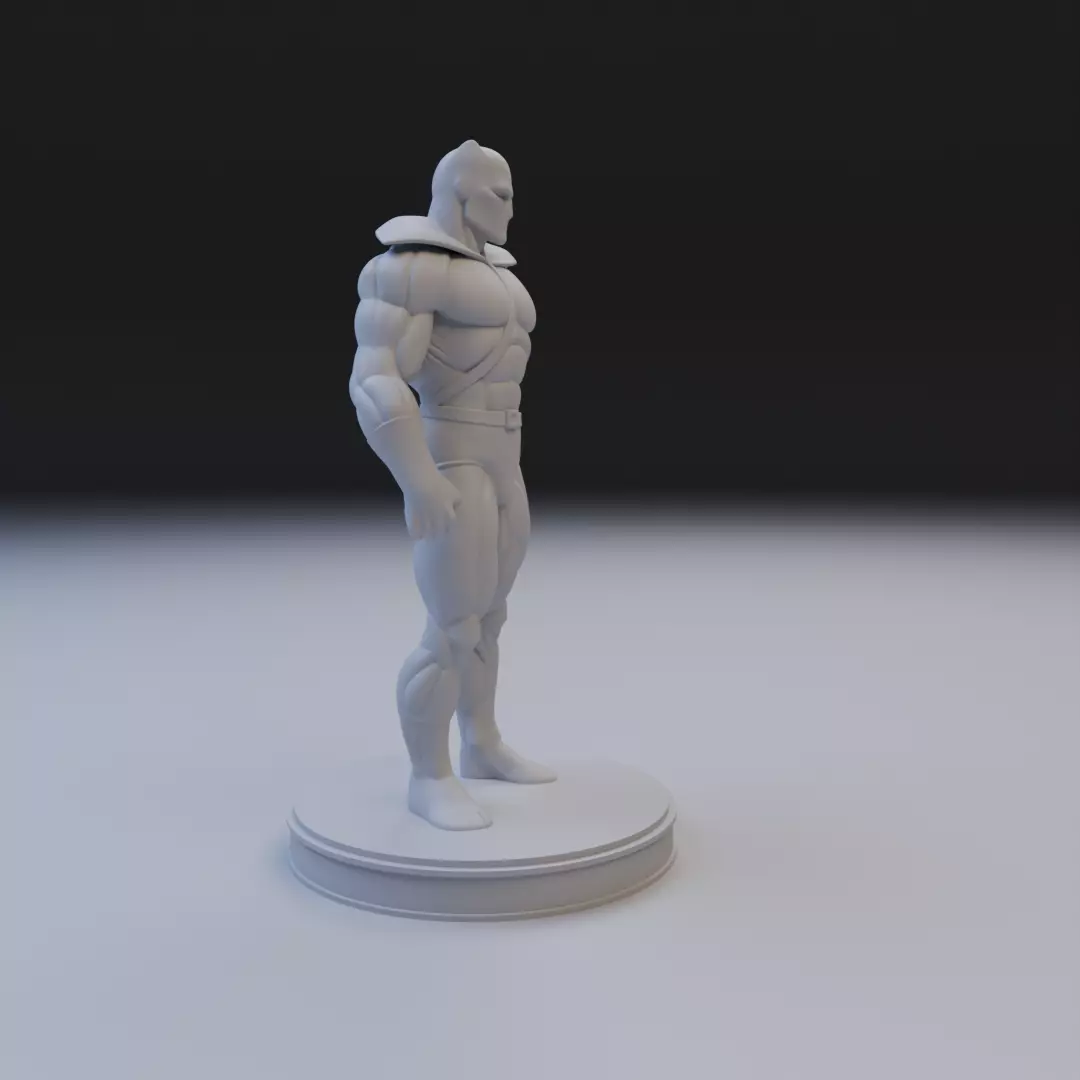 black panther classic anime style 3D print model_2
