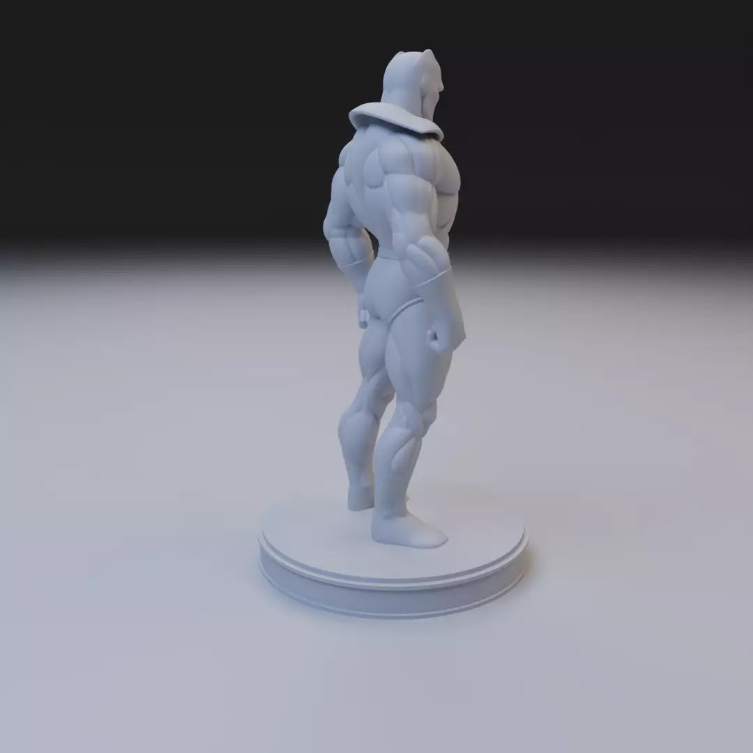 black panther classic anime style 3D print model_14