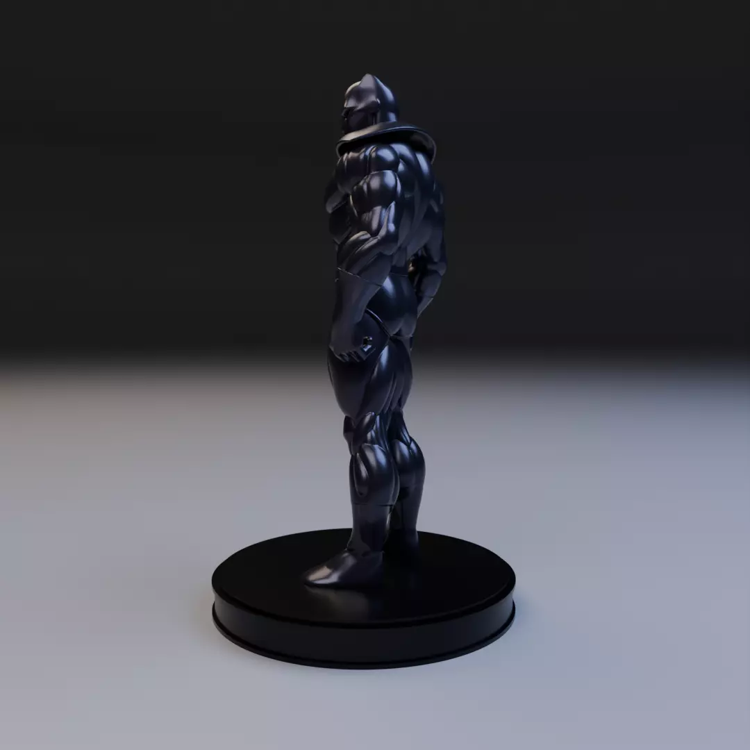 black panther classic anime style 3D print model_3