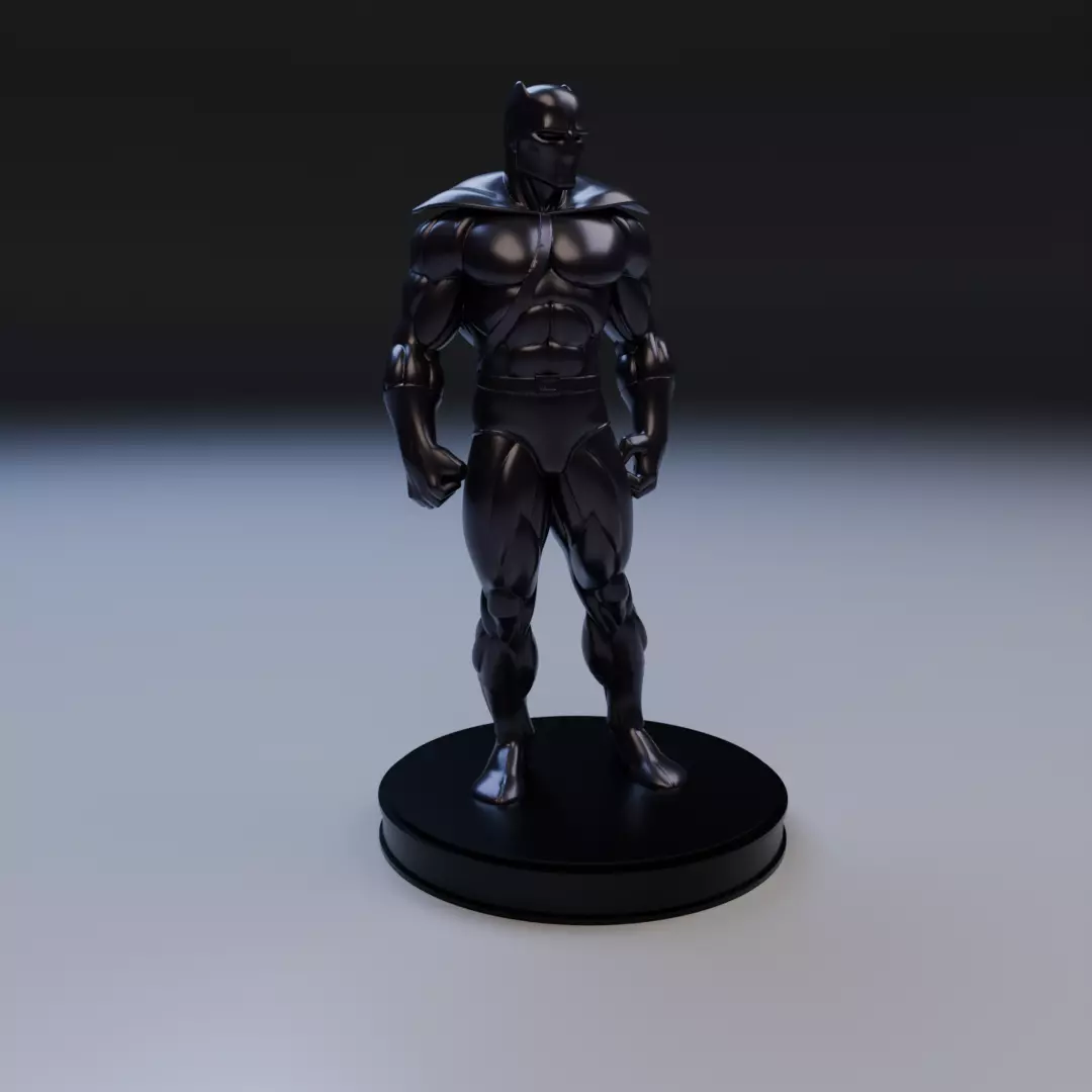 black panther classic anime style 3D print model_11