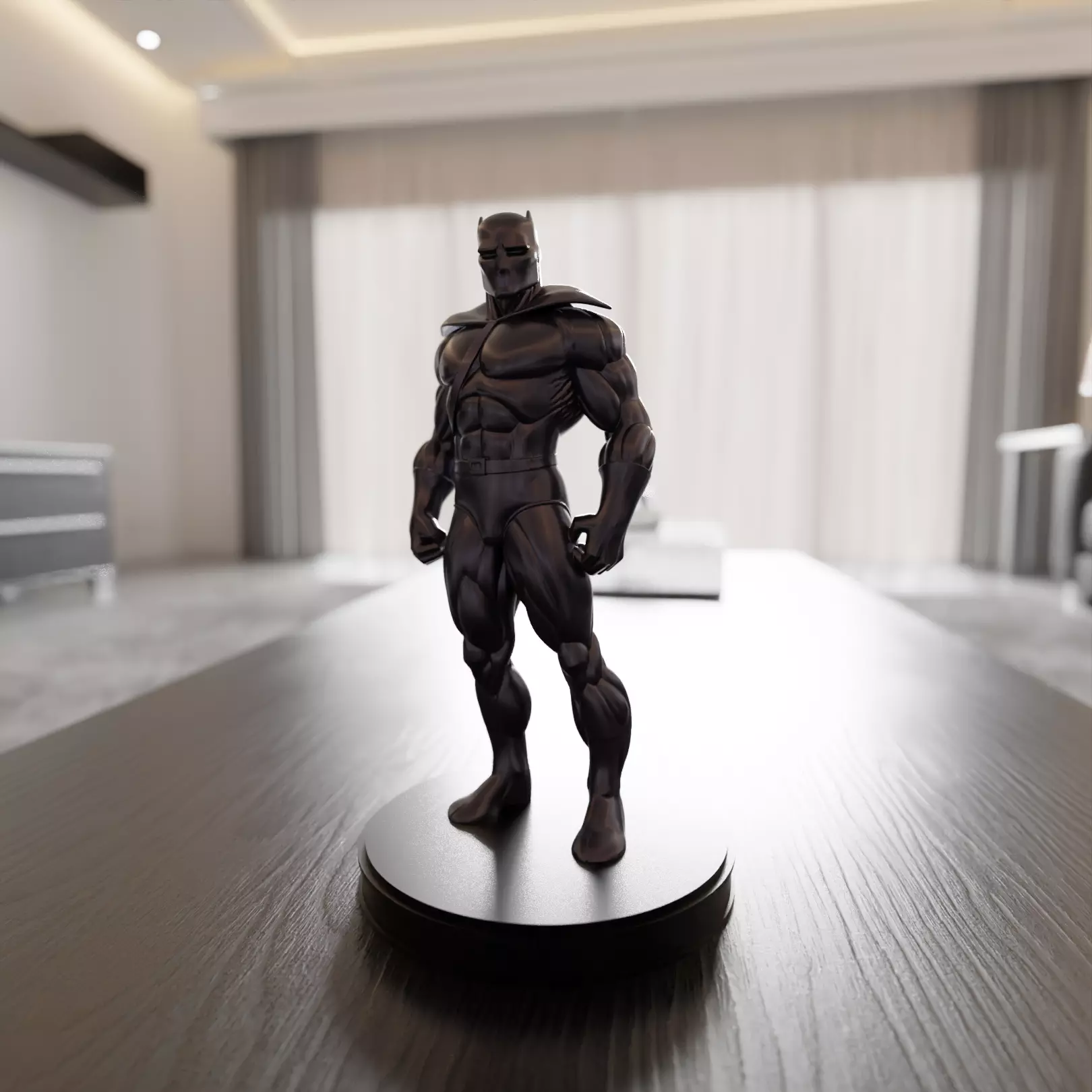 black panther classic anime style 3D print model_0