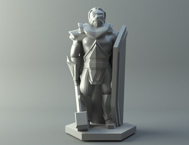 Priest statue of man holding axe Free 3D print model