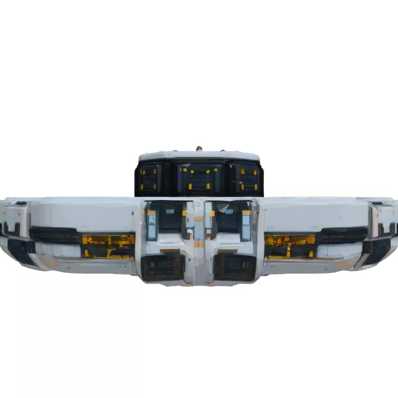 SciFi Hexagonal Landing Platform Low-poly 3D model_4