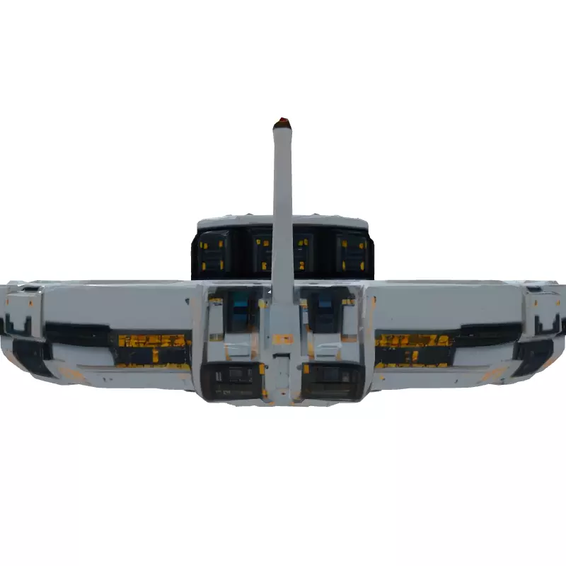 SciFi Hexagonal Landing Platform Low-poly 3D model_7