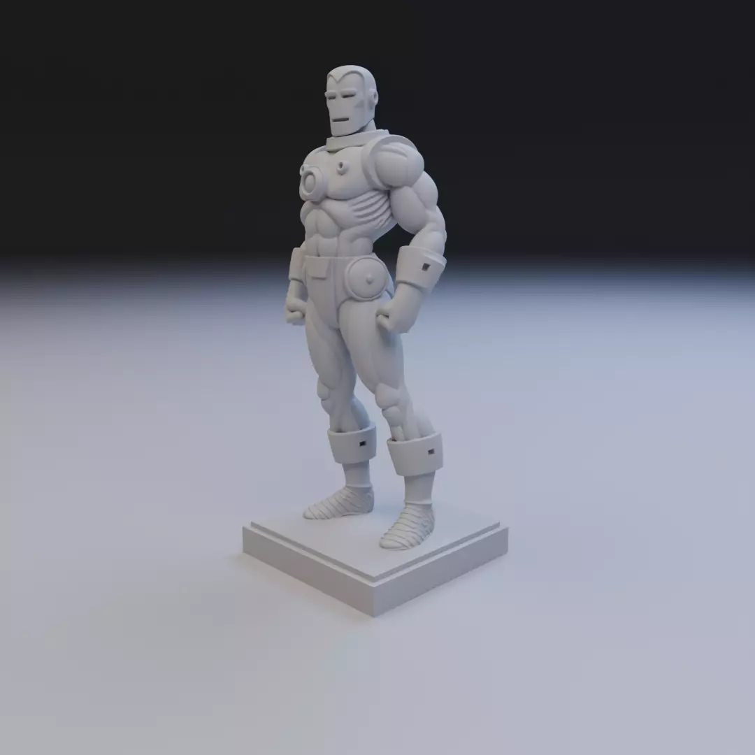 classic iron man anime style 3D print model_9