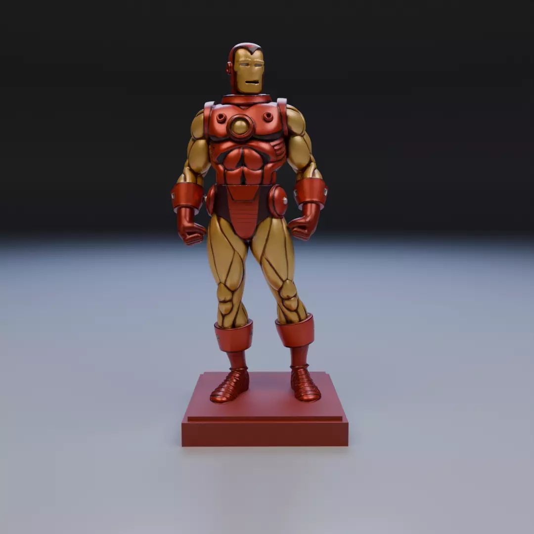 classic iron man anime style 3D print model_16