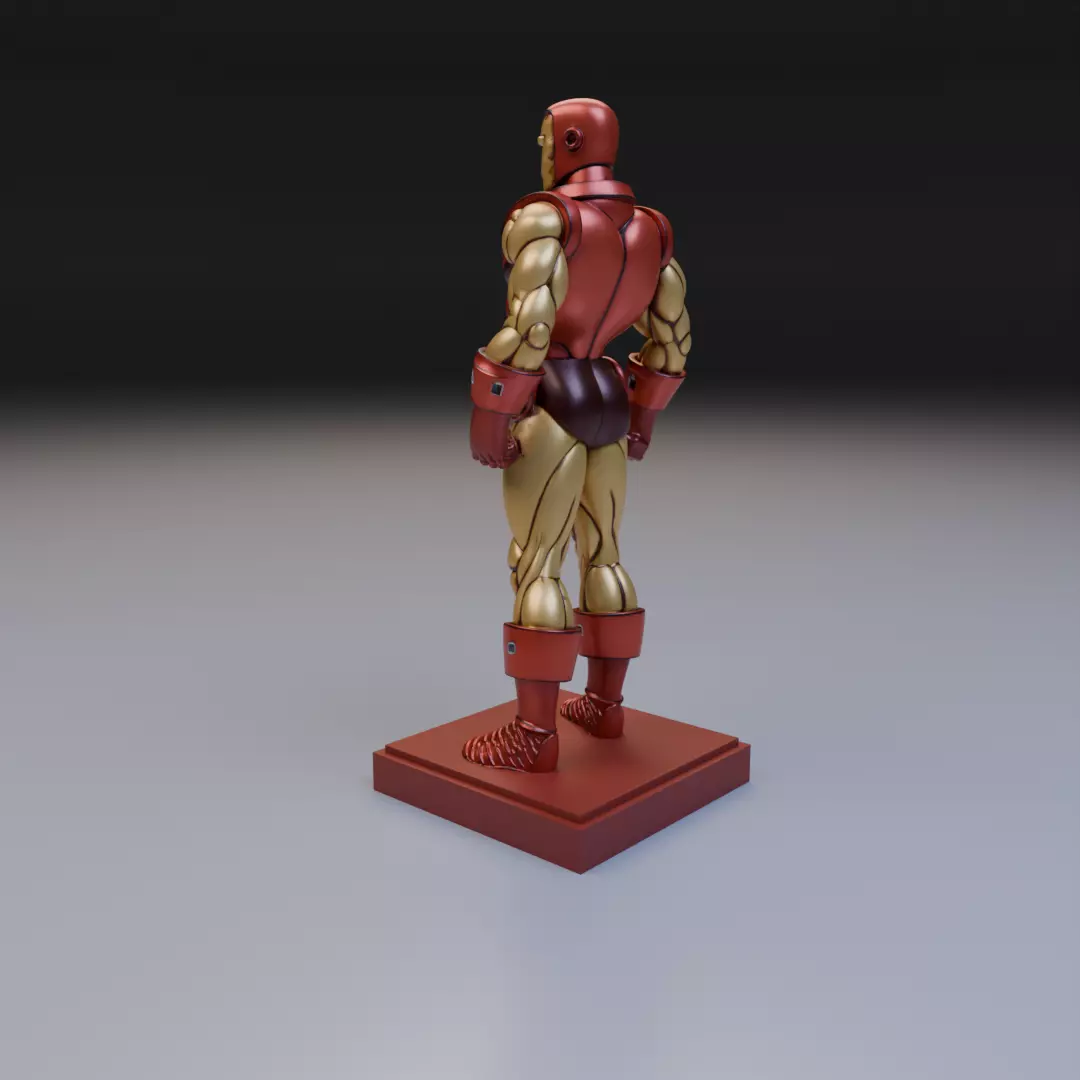 classic iron man anime style 3D print model_8