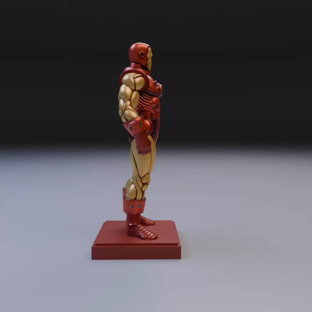 classic iron man anime style 3D print model_2