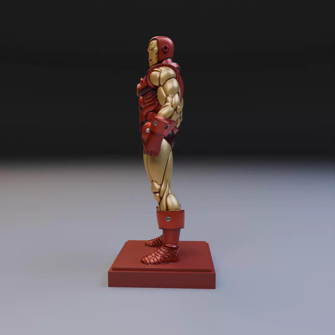 classic iron man anime style 3D print model_4