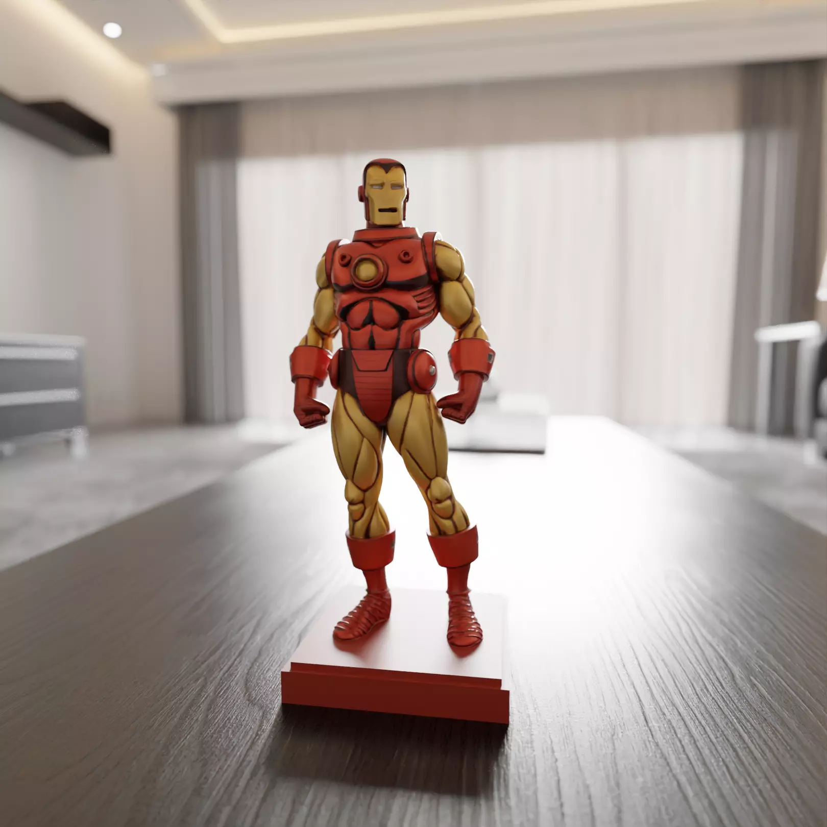 classic iron man anime style 3D print model_0