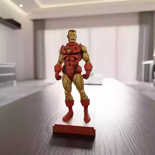 classic iron man anime style 3D print model