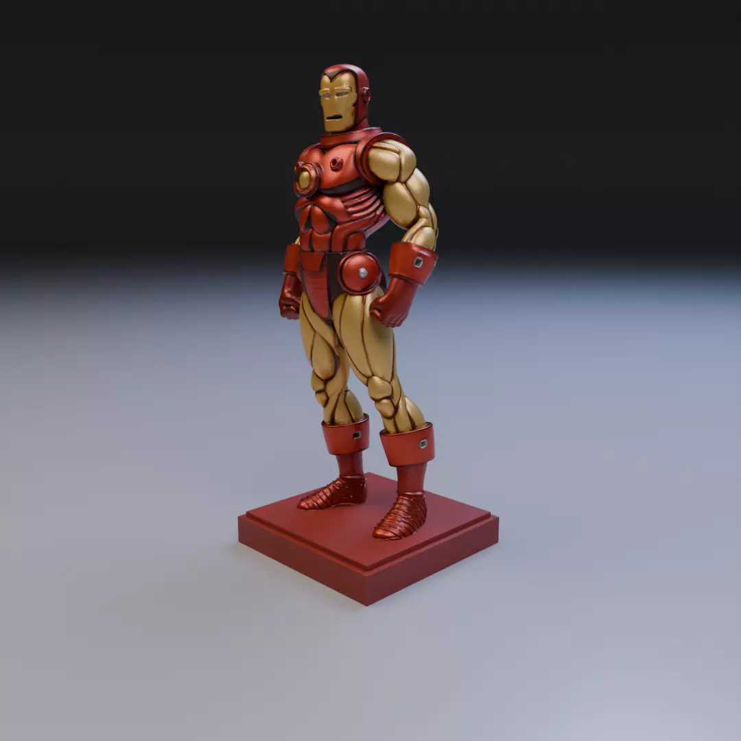 classic iron man anime style 3D print model_10