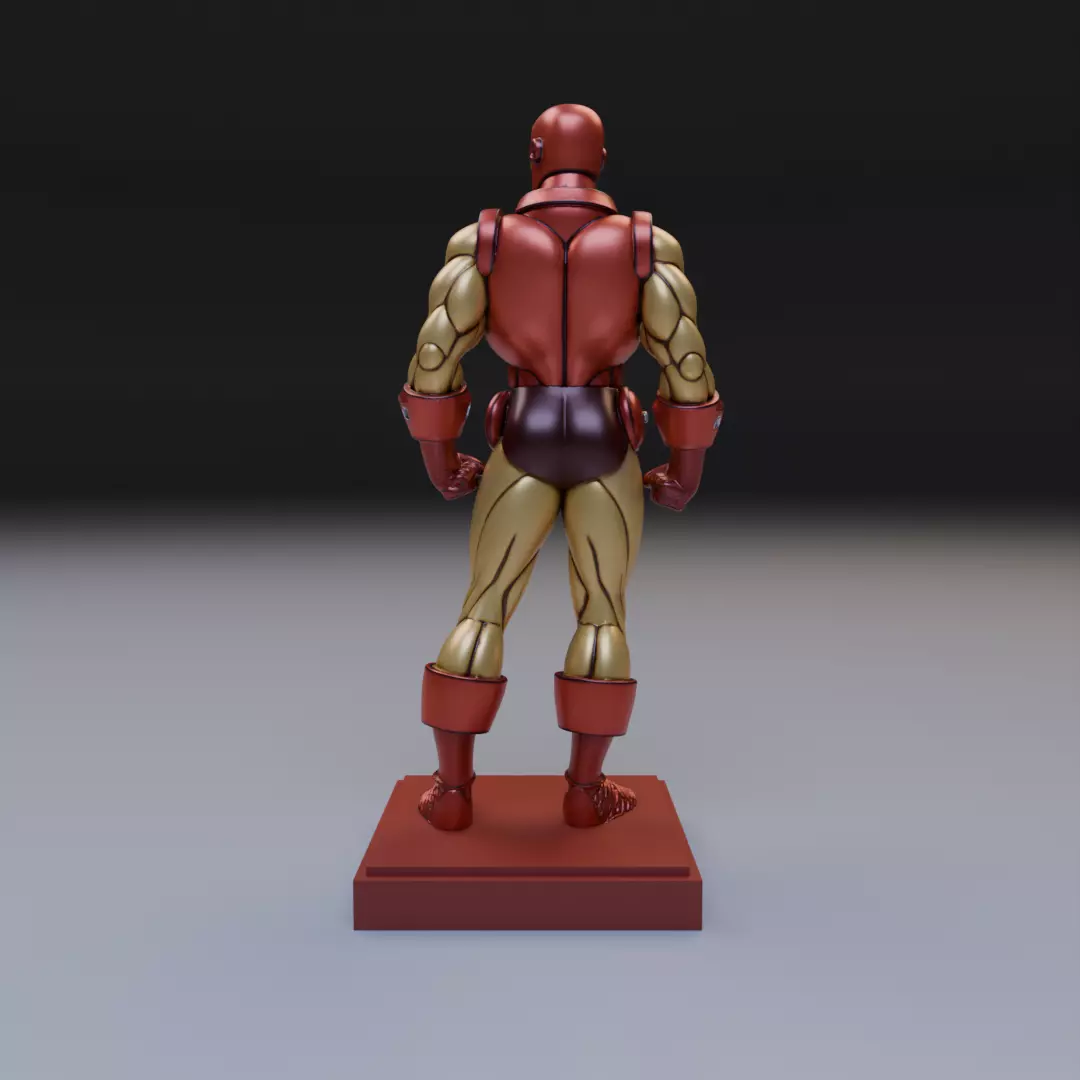 classic iron man anime style 3D print model_6