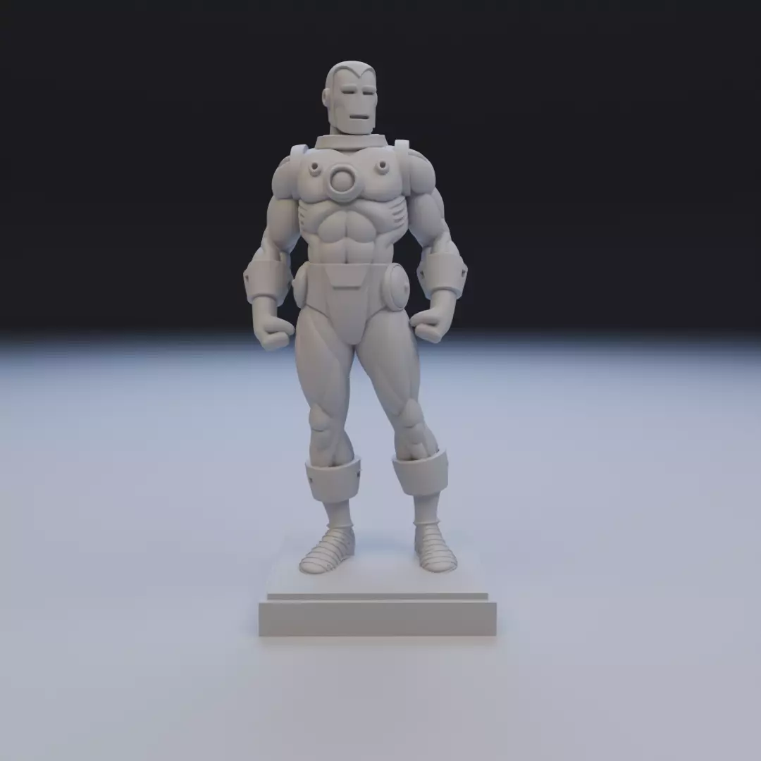 classic iron man anime style 3D print model_15