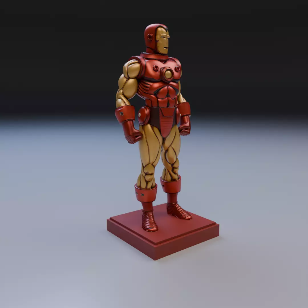 classic iron man anime style 3D print model_12